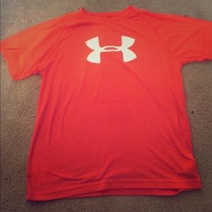 Orange under armor shirt